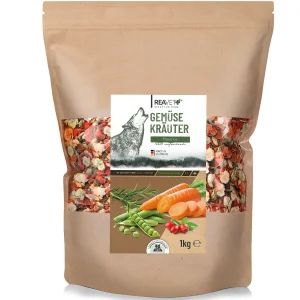 ReaVET daržovių ir žolelių mišinio dribsniai šunims - 1kg