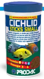PRODAC CICHLID STICKS SMALL mažos lazdelės ciklidams 250ml 90g