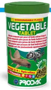 PRODAC VEGETABLE TABLET tabletės veg. dugninėms žuvims 100ml 60g