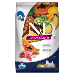 FARMINA N&D TROPICAL SELECTION – DOG Sausas maistas suaugusiems mažų veislių šunims su ėriena 5 kg