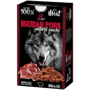 ALPHA SPIRIT NATURAL DOG skanėstai šunims su kiauliena 80g