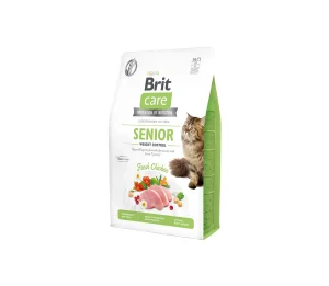 Brit Care Cat GF Senior Weight Control sausas maistas katėms 0,4 kg