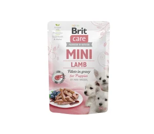 Brit Care Mini konservai šunims maiš. Puppy Lamb fillets in gravy 85 g