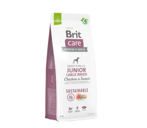 Brit Care Sustainable Junior Large Breed Chicken&Insect sausas maistas šunims su vištiena ir vabzdžiais 12kg