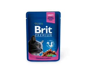Brit Premium konservai katėms maiš. Chicken&Turkey 100 g
