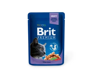 Brit Premium konservai katėms maiš. Cod Fish 100 g x 24