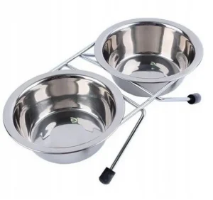 Dubenėliai metaliniai su stovu 2x240ml/11cm