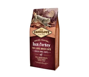 Carnilove Duck&Turkey Large Breed Cats sausas maistas katėms 0,4 kg