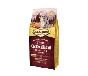 Carnilove Fresh Chicken&Rabbit Gourmand for Adult sausas maistas katėms 0,4 kg