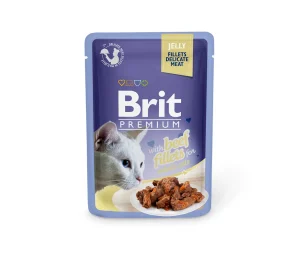 Brit Premium Cat Delicate konservai katėms maiš. Beef in Jelly 85 g