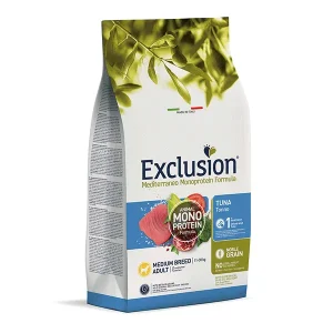 Exclusion Mediterraneo maistas šunims su tunu, M, 12 kg