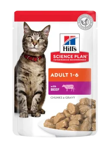 Hill's Science Plan Adult ėdalas katėms su jautiena 12x85g pouch