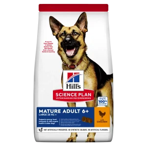 Hills Large Breed Mature Adult 6+ years Dog with Chicken 18kg