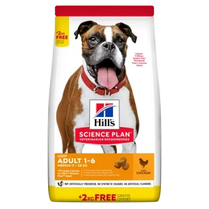 Hill's Science Plan Canine Adult Light Medium Chicken sausas maistas vidutinių veislių šunims, linkusiems priaugti svorio, 14 kg