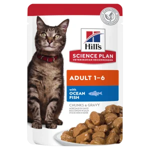 Hill's Science Plan Adult ėdalas katėms su žuvimi 12x85g pouch