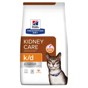 Hill’s Prescription Diet Feline k/d Sausas maistas katėms inkstų funkcijai palaikyti, esant inkstų funkcijos nepakankamumui 1,5kg