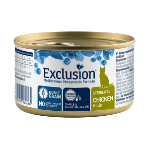 Exclusion Mediterraneo konservai sterilizuotoms katėms su vištiena, 85 g