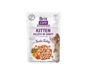 Brit Care Cat Kitten konservai katėms maiš. Fillets in Gravy Turkey 85 g