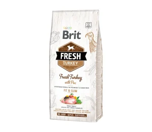 Brit Fresh Turkey with Pea Light Fit&Slim sausas maistas šunims 12 kg