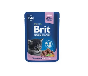 Brit Premium konservai katėms maiš. White Fish Kitten 100 g