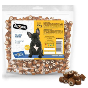 Hau&Miau minkšti mini žuvies žiedai 500g