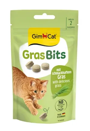 GimCat Grasbits skanėstai katėms su žole 50g