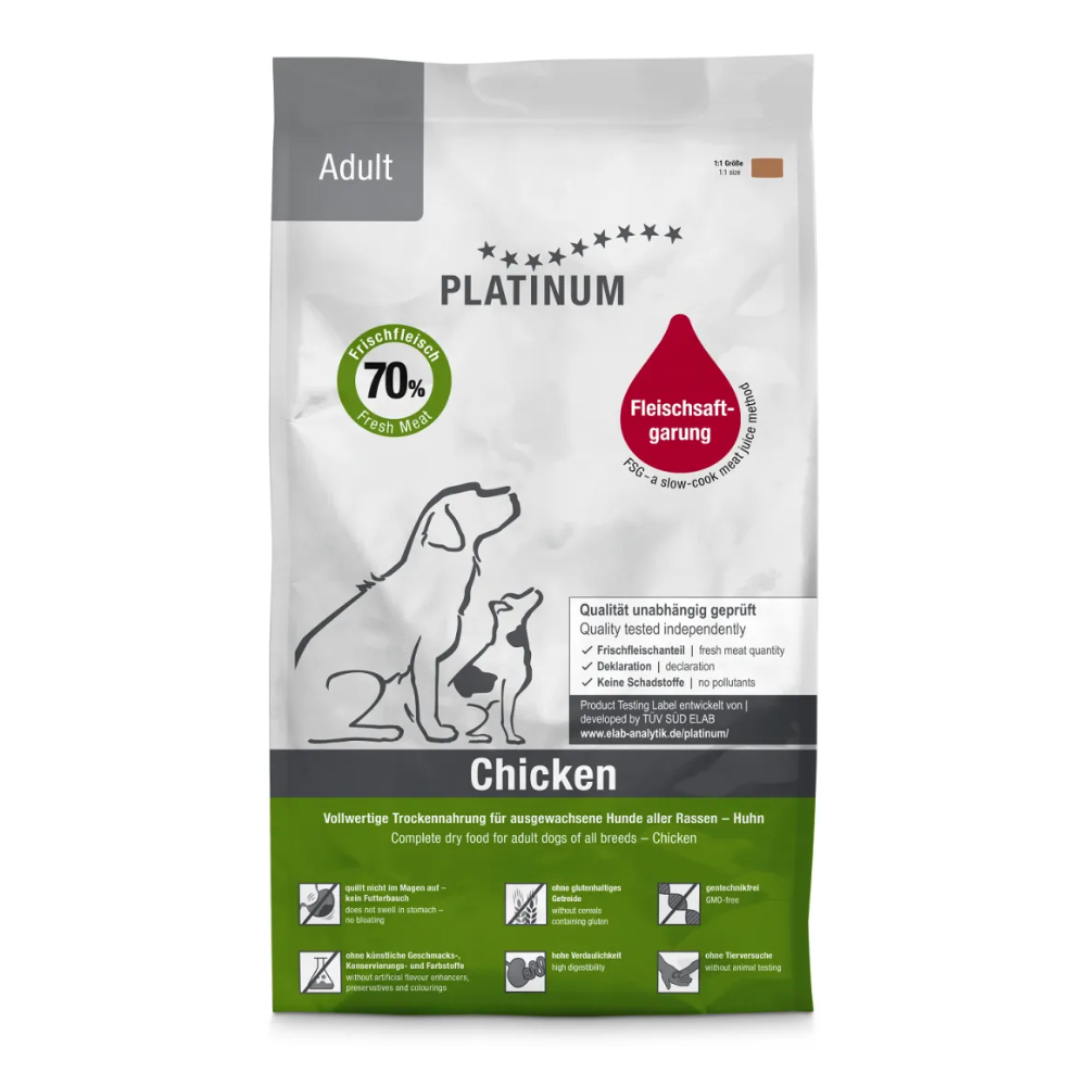 Platinum Adult sausas pašaras šunims su vištiena 5Kg