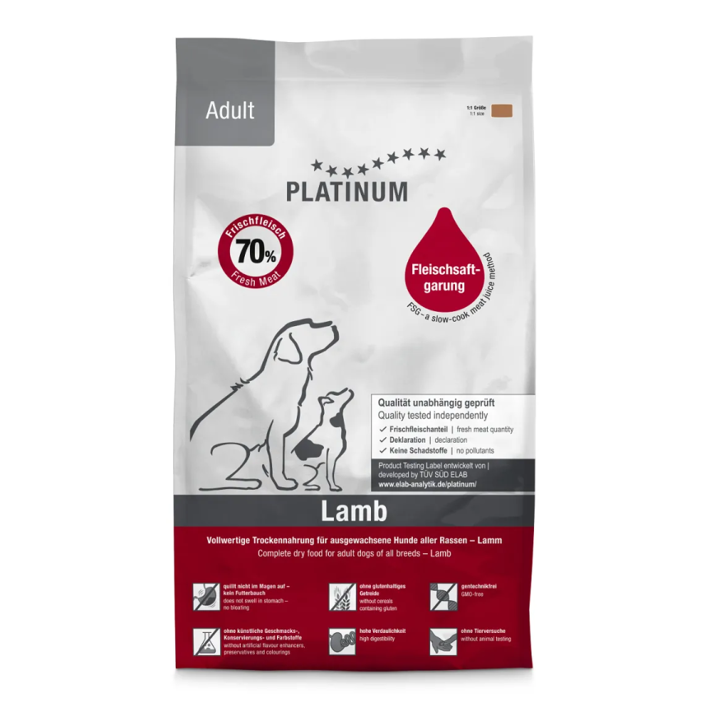 Platinum Adult sausas pašaras šunims su ėriena 1.5Kg
